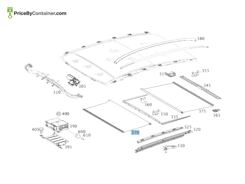 MERCEDES-BENZ 21178003407F85 — MERCEDES BENZ GENUINE ROLLER BLIND A21178003407F85