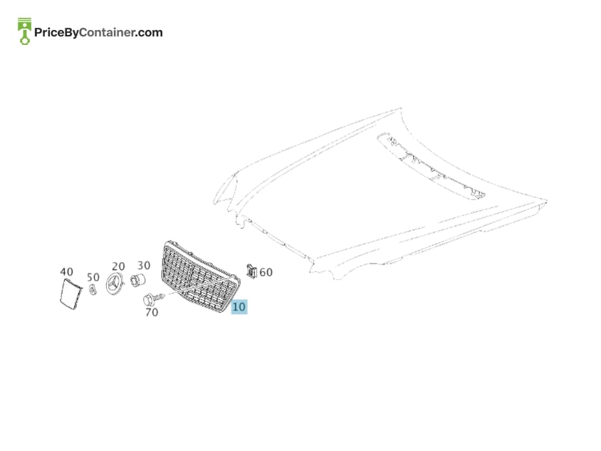 MERCEDES-BENZ 21188018839040 — MERCEDES BENZ GENUINE TRIM A21188018839040
