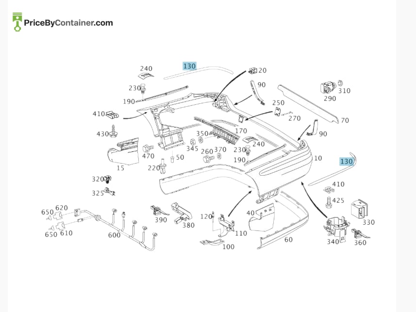 MERCEDES-BENZ 2118850374 — MERCEDES BENZ GENUINE MUDGUARD A2118850374