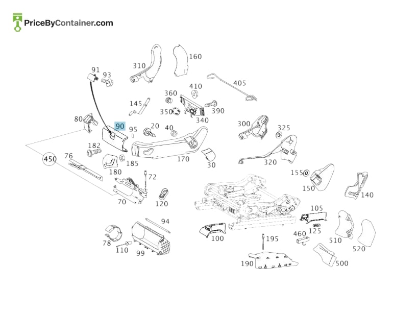 MERCEDES-BENZ 21191057189B51 — MERCEDES BENZ GENUINE COVER A21191057189B51