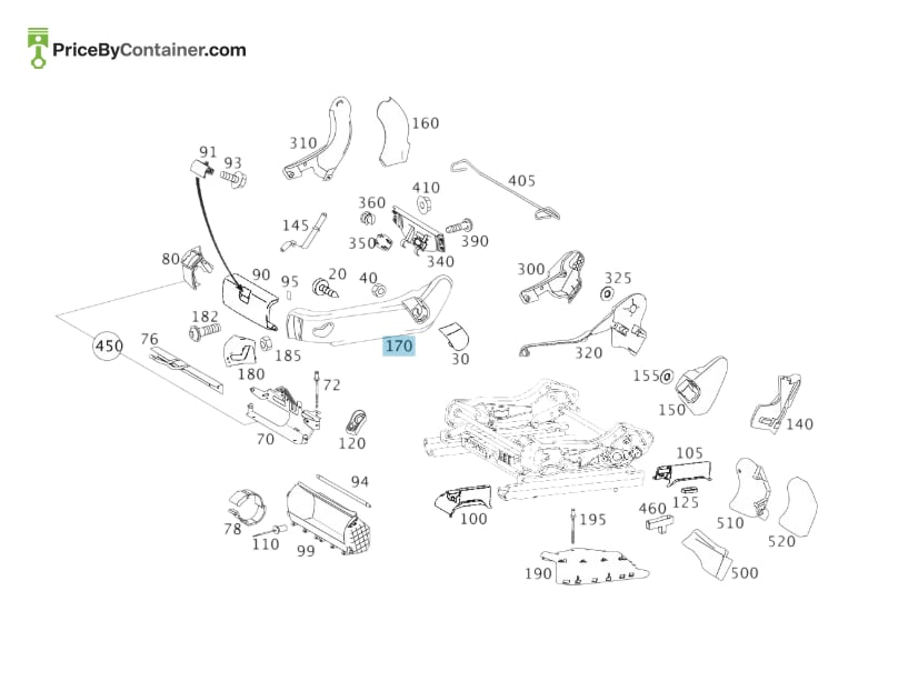 MERCEDES-BENZ 2119187030649B51 — MERCEDES BENZ GENUINE COVER A2119187030649B51