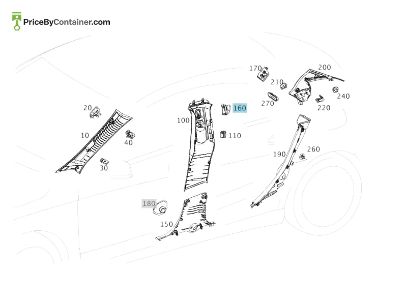 MERCEDES-BENZ 21200006818R73 — MERCEDES BENZ GENUINE CLOTHES HOOK A21200006818R73