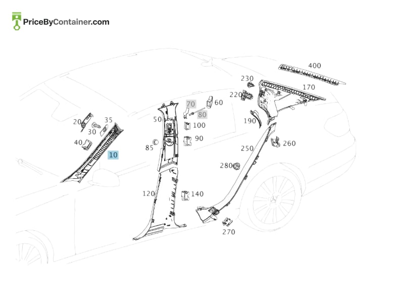 MERCEDES-BENZ 21269049269H93 — MERCEDES BENZ GENUINE A PILLAR A21269049269H93