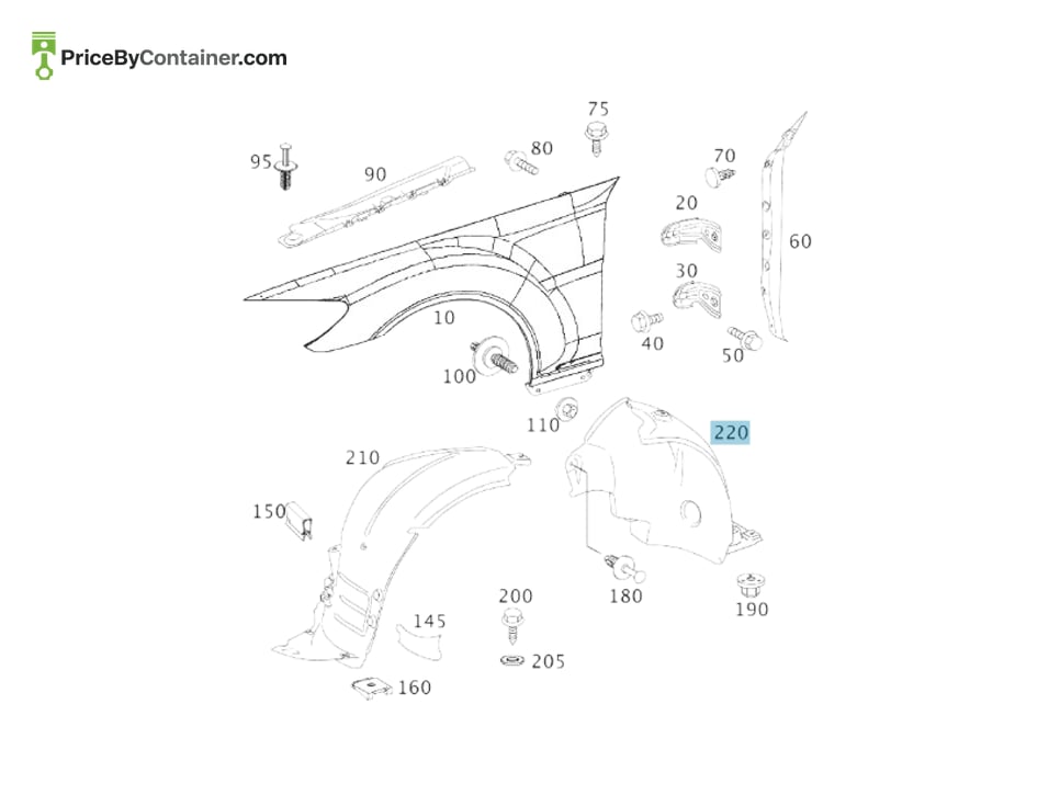 MERCEDES-BENZ 2166900730 — MERCEDES BENZ GENUINE COVER A2166900730