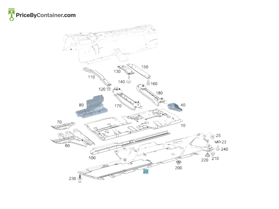 MERCEDES-BENZ 2176800508 — MERCEDES BENZ GENUINE COVER, SUBSTRUCTURE A2176800508