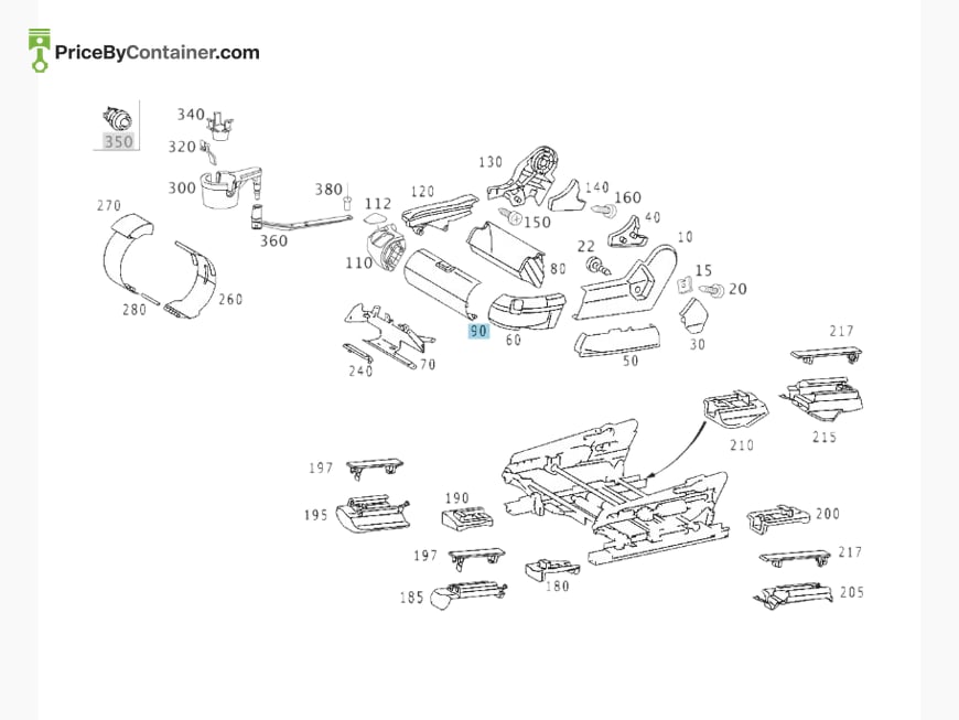 MERCEDES-BENZ 22091805301A26 — MERCEDES BENZ GENUINE COVER A22091805301A26