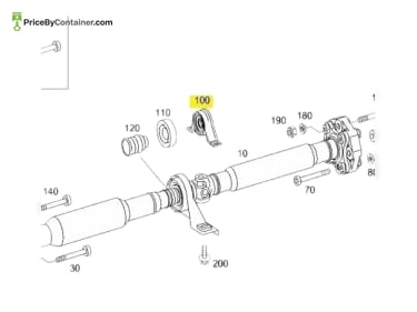MERCEDES-BENZ 2214105981 — MERCEDES BENZ GENUINE CENTER SUPPORT BEARING 2214105981