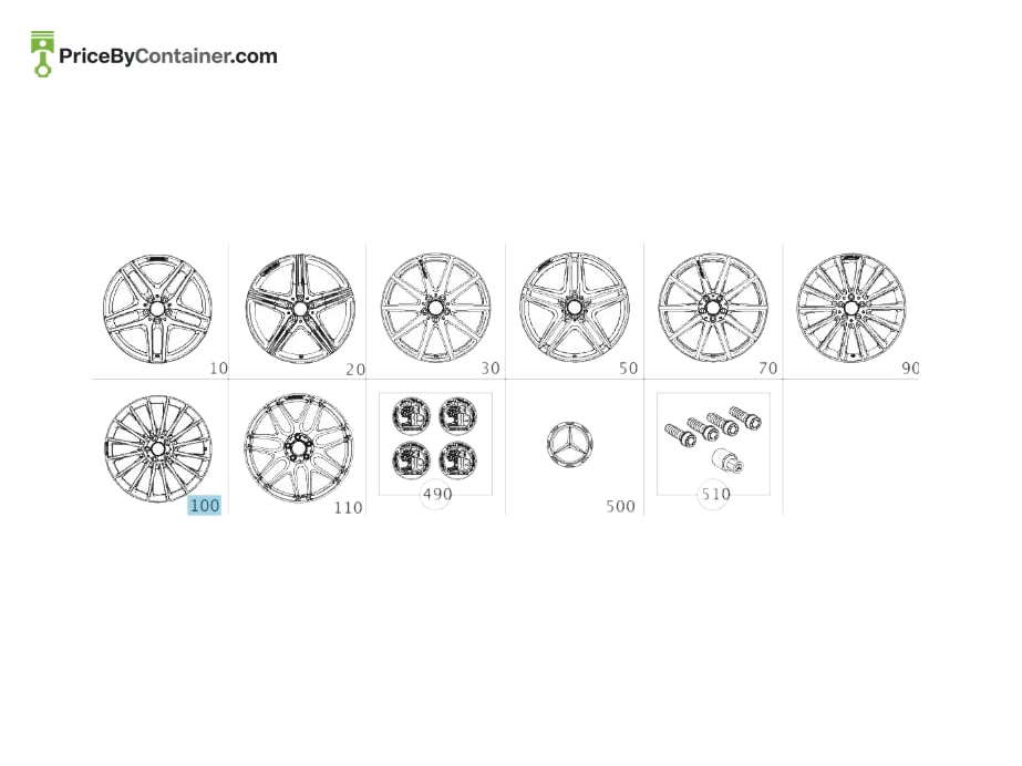 MERCEDES-BENZ 22240110008181 — MERCEDES BENZ GENUINE SPOKE WHEEL A22240110008181