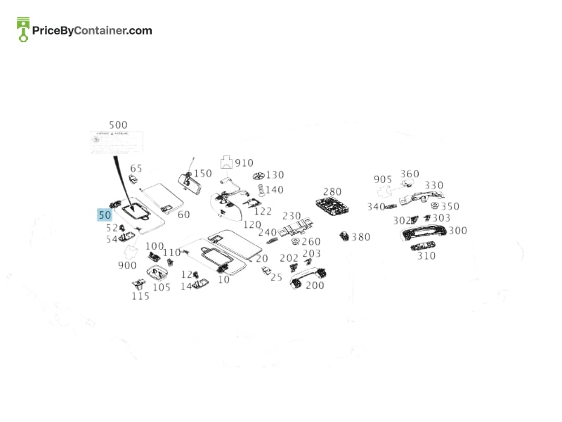 MERCEDES-BENZ 22281086009H99 — MERCEDES BENZ GENUINE SUN VISIOR A22281086009H99