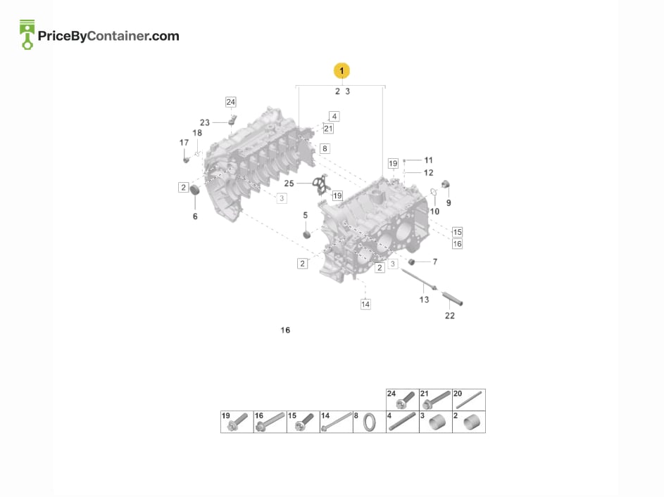 PORSCHE 0PB101023A — PORSCHE GENUINE Crankcase housing 0PB101023A