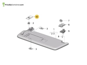 PORSCHE 5G0857623B — Porsche Genuine RETAINING PLATE SUN VISOR 5G0857623B