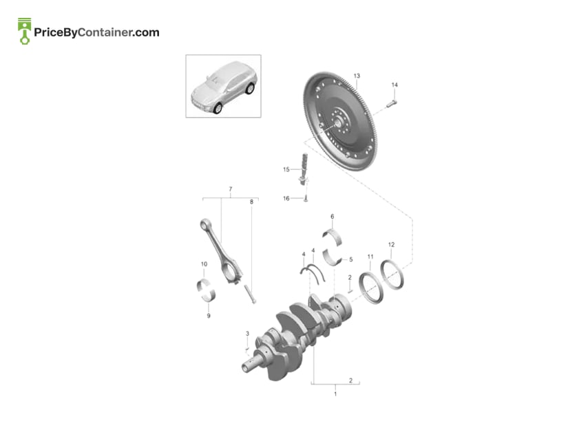 PORSCHE 94610325404 — PORSCHE GENUINE CONNECTING BEARING UPR 94610325404