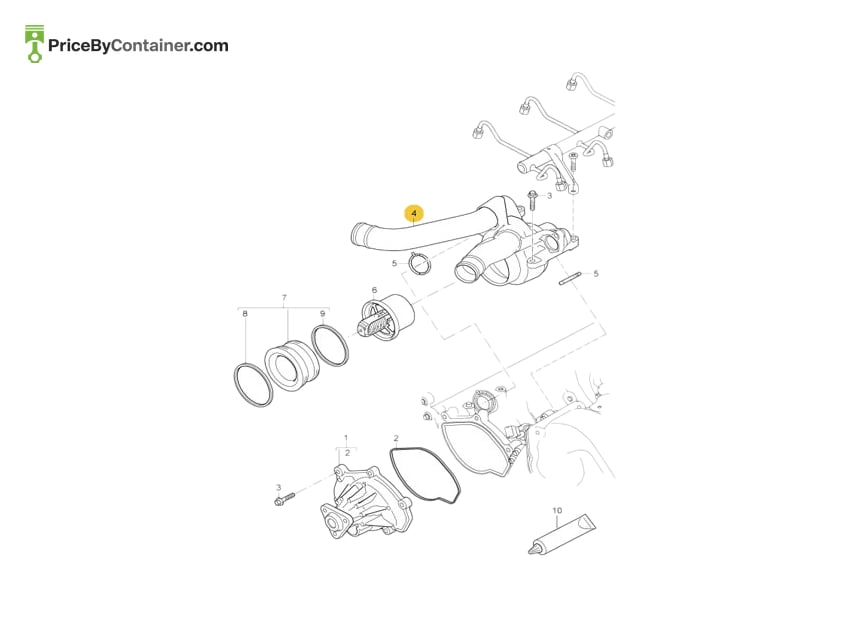 PORSCHE 94810606006 — PORSCHE GENUINE COOLANT THERMOSTAT 94810606005 94810606006
