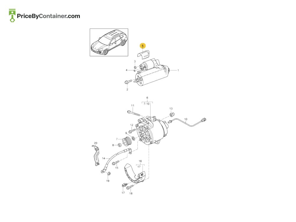 PORSCHE 94860411900 — PORSCHE GENUINE heat deflector 94860411900