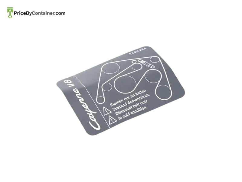 PORSCHE 95500615000 — PORSCHE GENUINE STICKER V BELT 95500615000