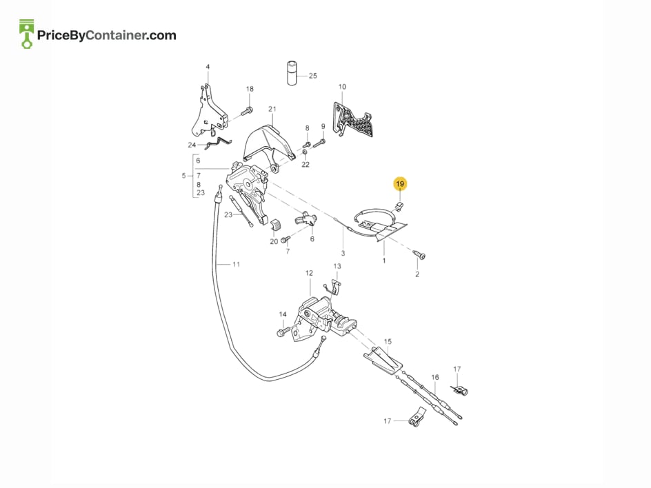 PORSCHE 95542452000 — PORSCHE GENUINE FIXING CLIP 95542452000