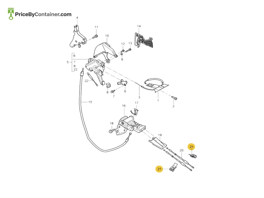 PORSCHE 95542452101 — PORSCHE GENUINE FIXING CLIP 95542452101