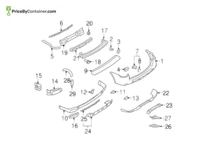 PORSCHE 95550596101 — Porsche Genuine BRACKET EXHAUST TRIM LH 95550596101