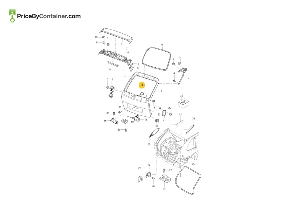 PORSCHE 95551247100 — PORSCHE GENUINE BUFFER 95551247100