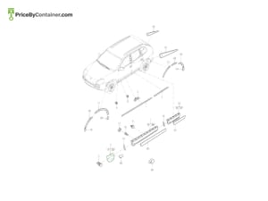 PORSCHE 95555960301 — Porsche Genuine SUPPORT SILL COVER 95555960301
