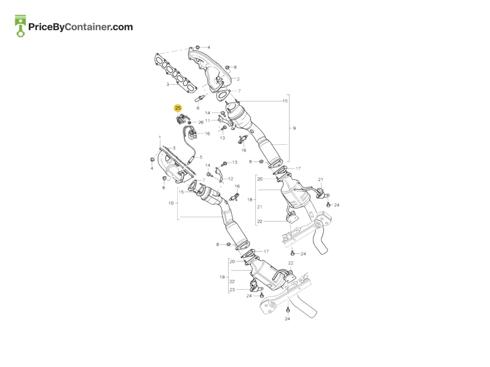 PORSCHE 95560611400 — PORSCHE GENUINE BRACKET FOR OXYGEN SENSOR 95560611400