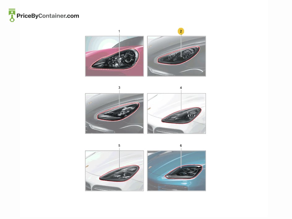 PORSCHE 95804490022 — PORSCHE GENUINE HEAD LIGHTS 95804490022