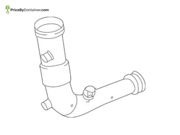 PORSCHE 95811015670 — Porsche Genuine INTAKE PIPE RIGHT 95811015670