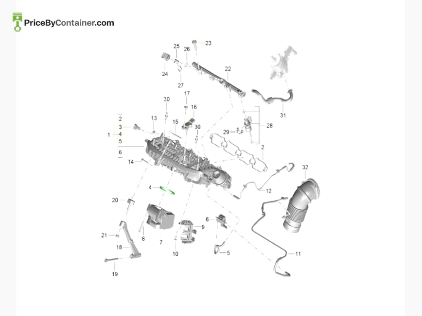 PORSCHE 95813302610 — PORSCHE GENUINE GASKET 95813302610