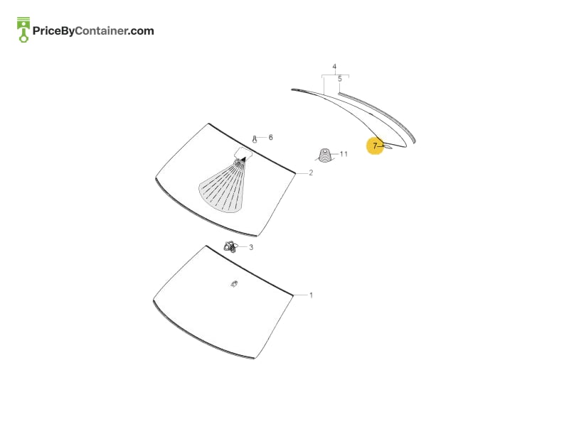 PORSCHE 95854535900 — PORSCHE GENUINE SEALING RUBBER 95854535900