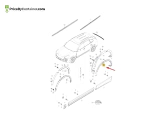 PORSCHE 958559827109B9 — Porsche Genuine MOULDING 958559827109B9