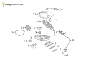 PORSCHE 95864103950 — Porsche Genuine WARNING LIGHT 95864103950