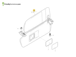 PORSCHE 95873155121AY1 — Porsche Genuine SUN VISOR LH 95873155121AY1