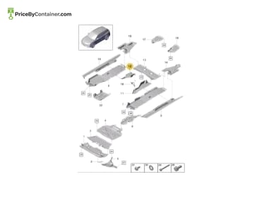 PORSCHE 95882520800 — Porsche Genuine UNDERBODY PROTECTION 95882520800