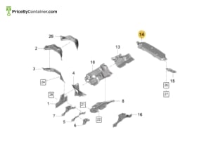 PORSCHE 95882571100 — Porsche Genuine HEAT PROTECTION 95882571100