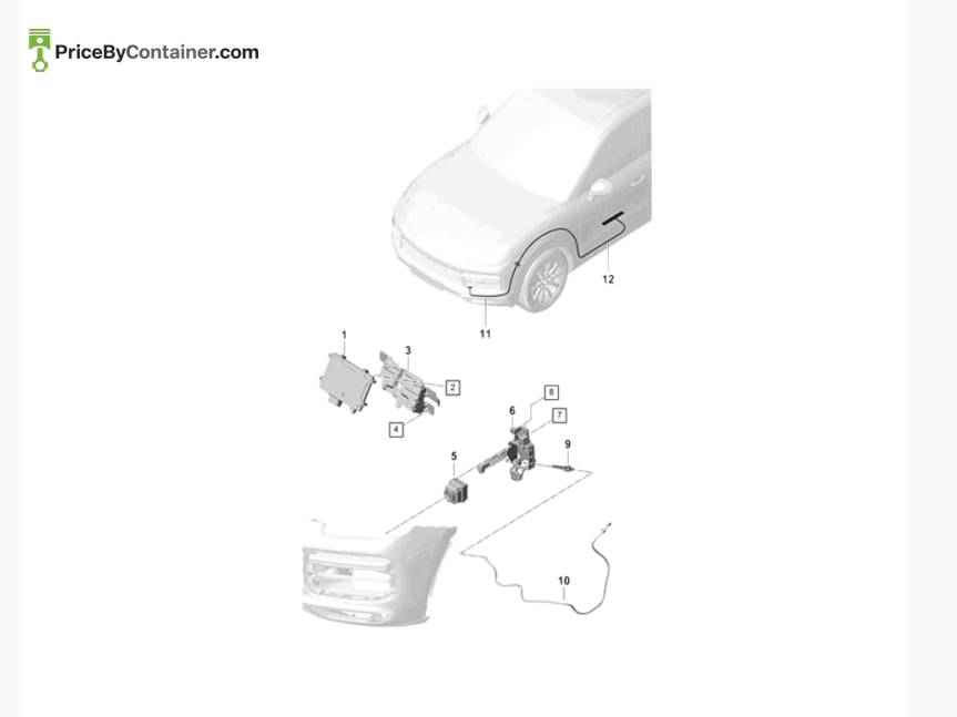 PORSCHE 95895518700 — PORSCHE GENUINE NOZZLE 95895518700