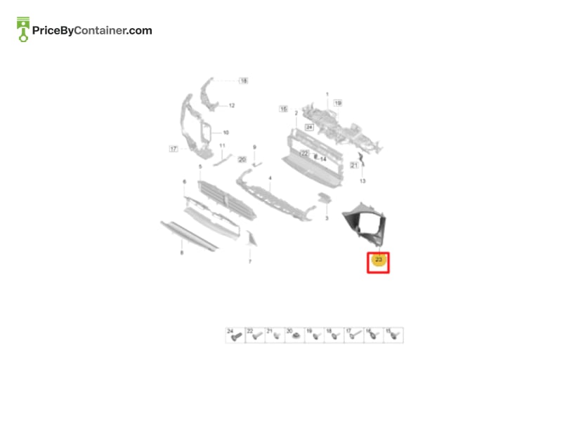 PORSCHE 95B117335Q — PORSCHE GENUINE AIR GUIDE 95B117335Q