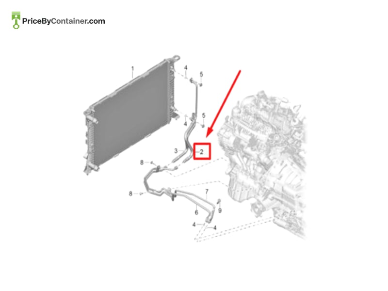 PORSCHE 95B317826B — PORSCHE GENUINE OIL PRESSURE LINE 95B317826B