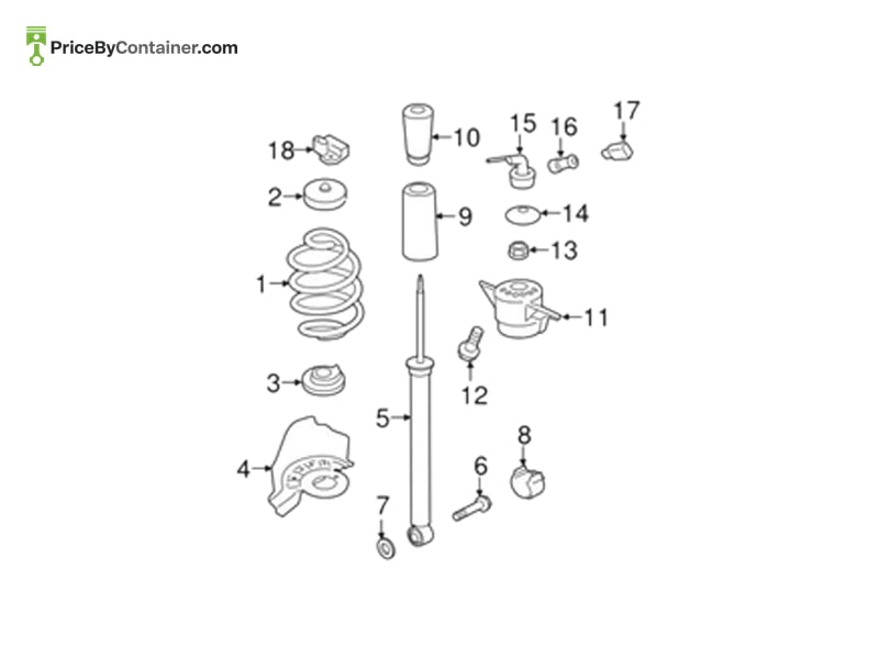 PORSCHE 95B511121A504 — PORSCHE GENUINE COIL SPRING 1 PAIR 95B511121A504