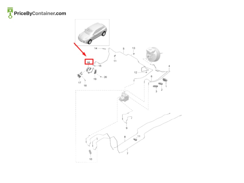 PORSCHE 95B611702B — PORSCHE GENUINE PORSCHE GENUINE 95B611702B