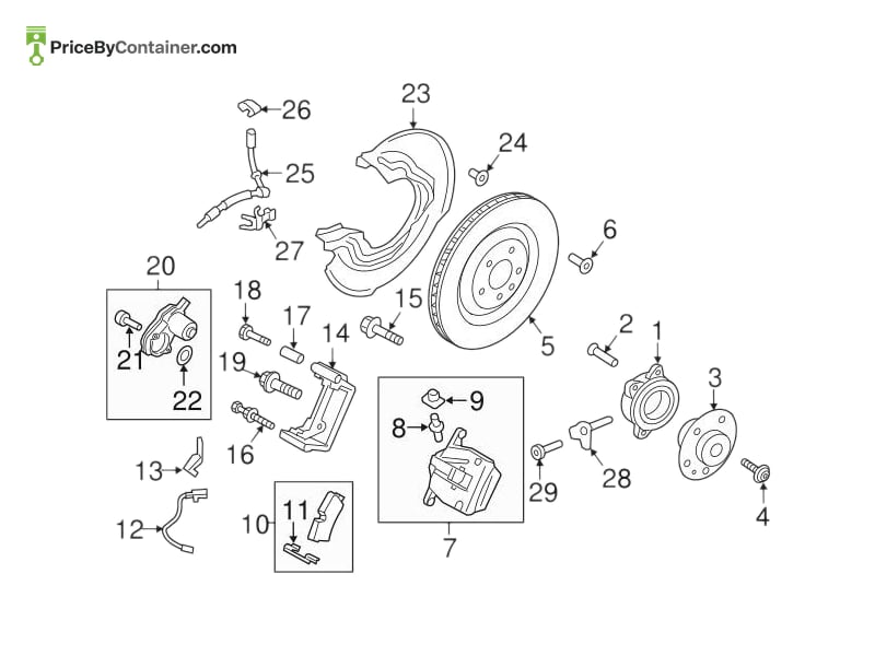 PORSCHE 95B615423G — PORSCHE GENUINE FLOATING CALL W/ O BR. LININING LH 95B615423G