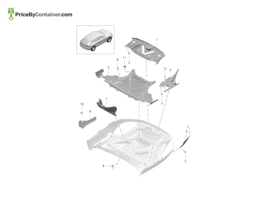 PORSCHE 95B805163A — PORSCHE GENUINE PORSCHE GENUINE 95B805163A