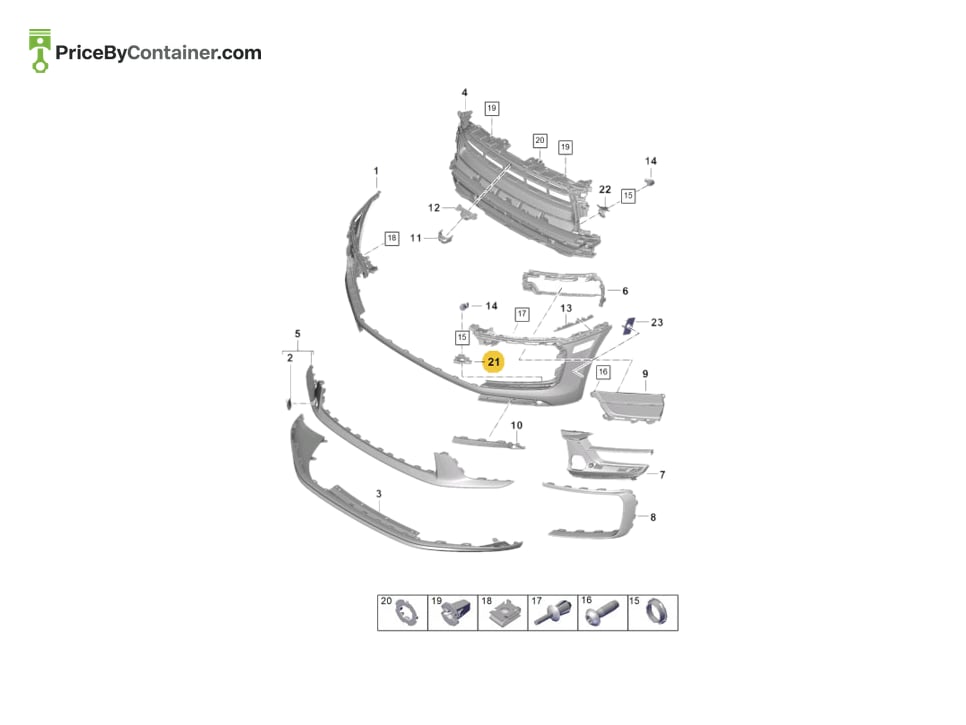 PORSCHE 95B807129F — PORSCHE GENUINE RETAINER 95B807129F