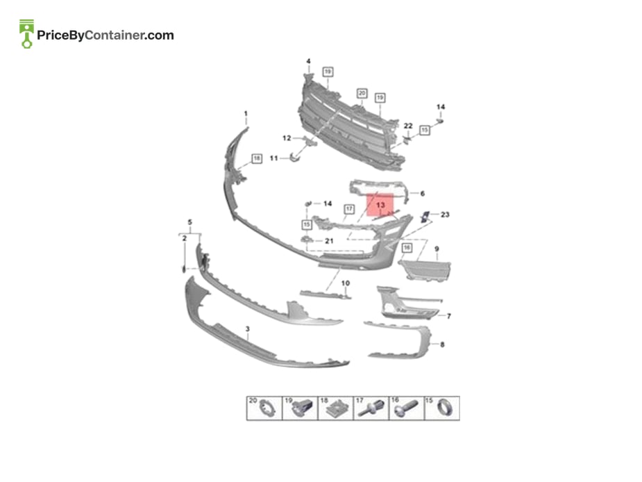 PORSCHE 95B807165A — PORSCHE GENUINE REINFORCEMENT 95B807165A