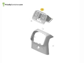 PORSCHE 95B819203HG0B — Porsche Genuine VENT GALVANO SILVER 95B819203HG0B