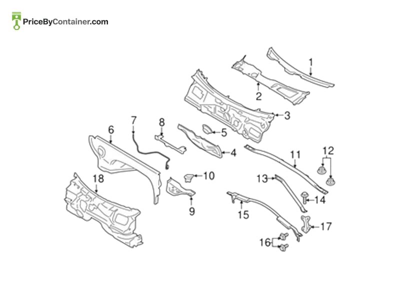 PORSCHE 95B819403B1E0 — PORSCHE GENUINE COVER 95B819403B1E0