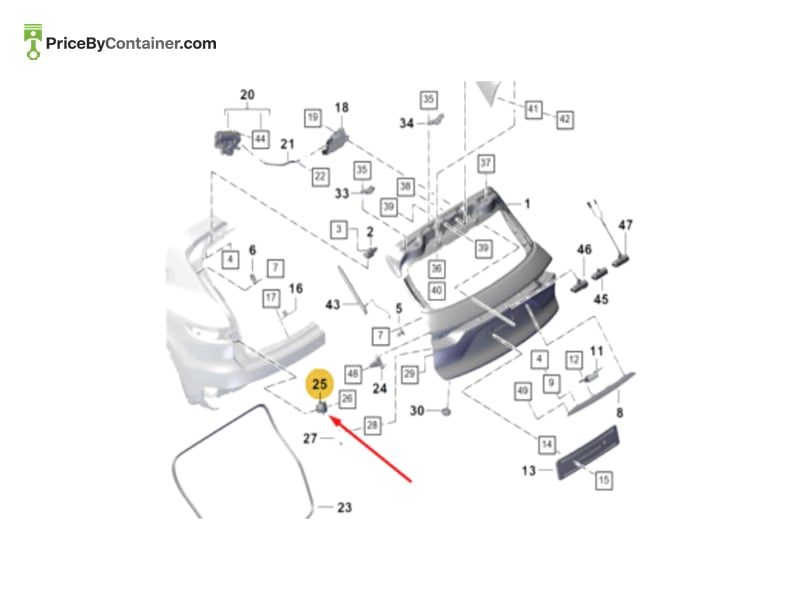 PORSCHE 95B829734B — PORSCHE GENUINE GUIDE RR 95B829734B