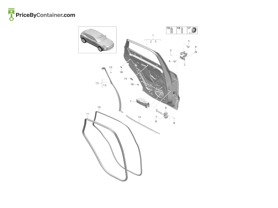 PORSCHE 95B839120B — PORSCHE GENUINE SEAL 95B839120B