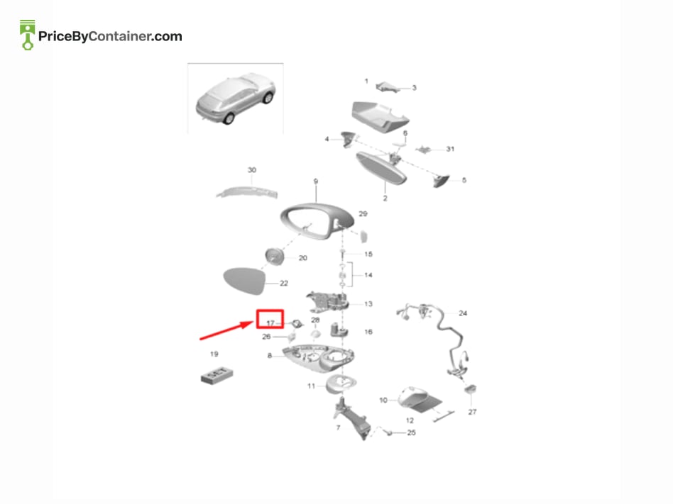 PORSCHE 95B857118 — PORSCHE GENUINE CLAMP 95B857118