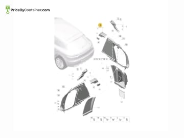 PORSCHE 95B863338B4H0 — Porsche Genuine TRIM VENT RH 95B863338B4H0