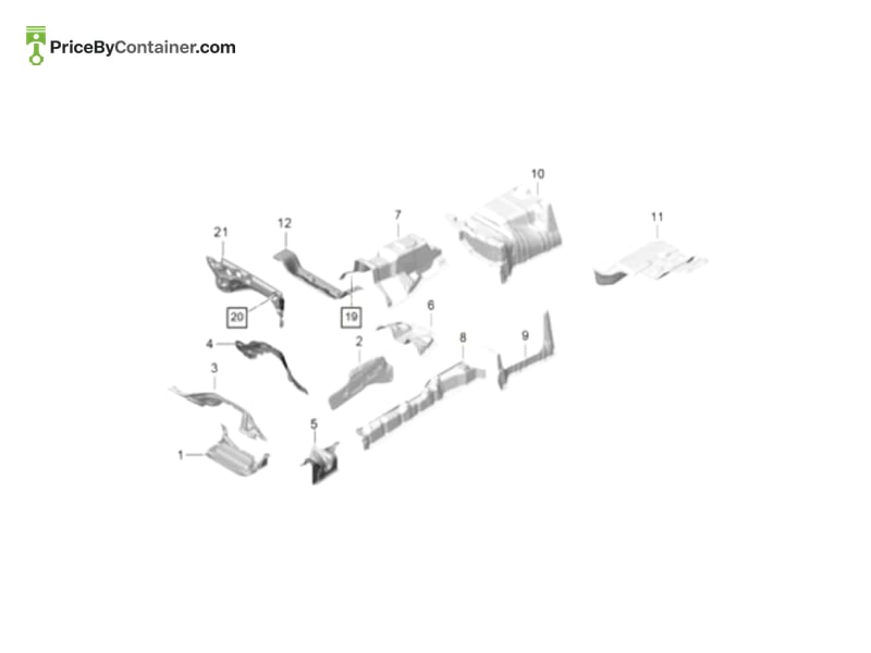 PORSCHE 95B863829C — PORSCHE GENUINE SOUND ABSORBER 95B863829C